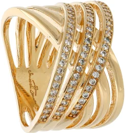 Anello - Golden Zirkonia