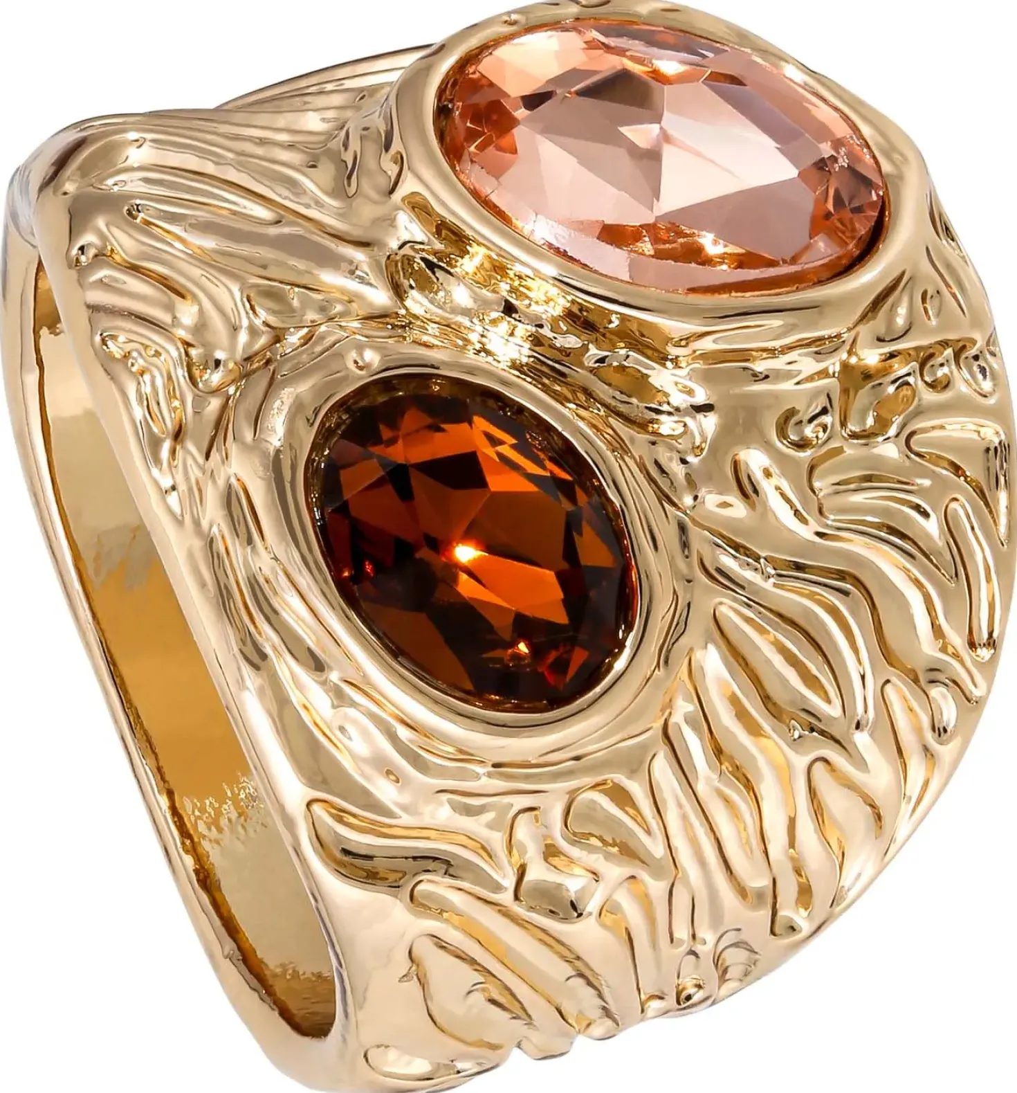 Anello - Hammered Rhinestone