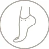 Anello da piede - Silver Hug