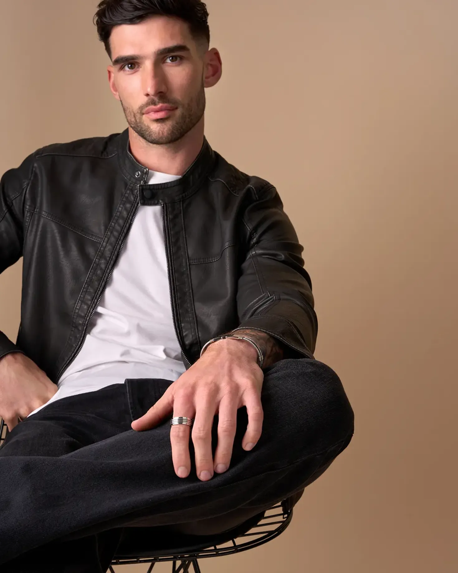 Anello da uomo - Black Stripes