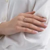Anello in vero argento - Cuddling Moon