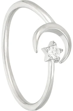 Anello in vero argento - Cuddling Moon