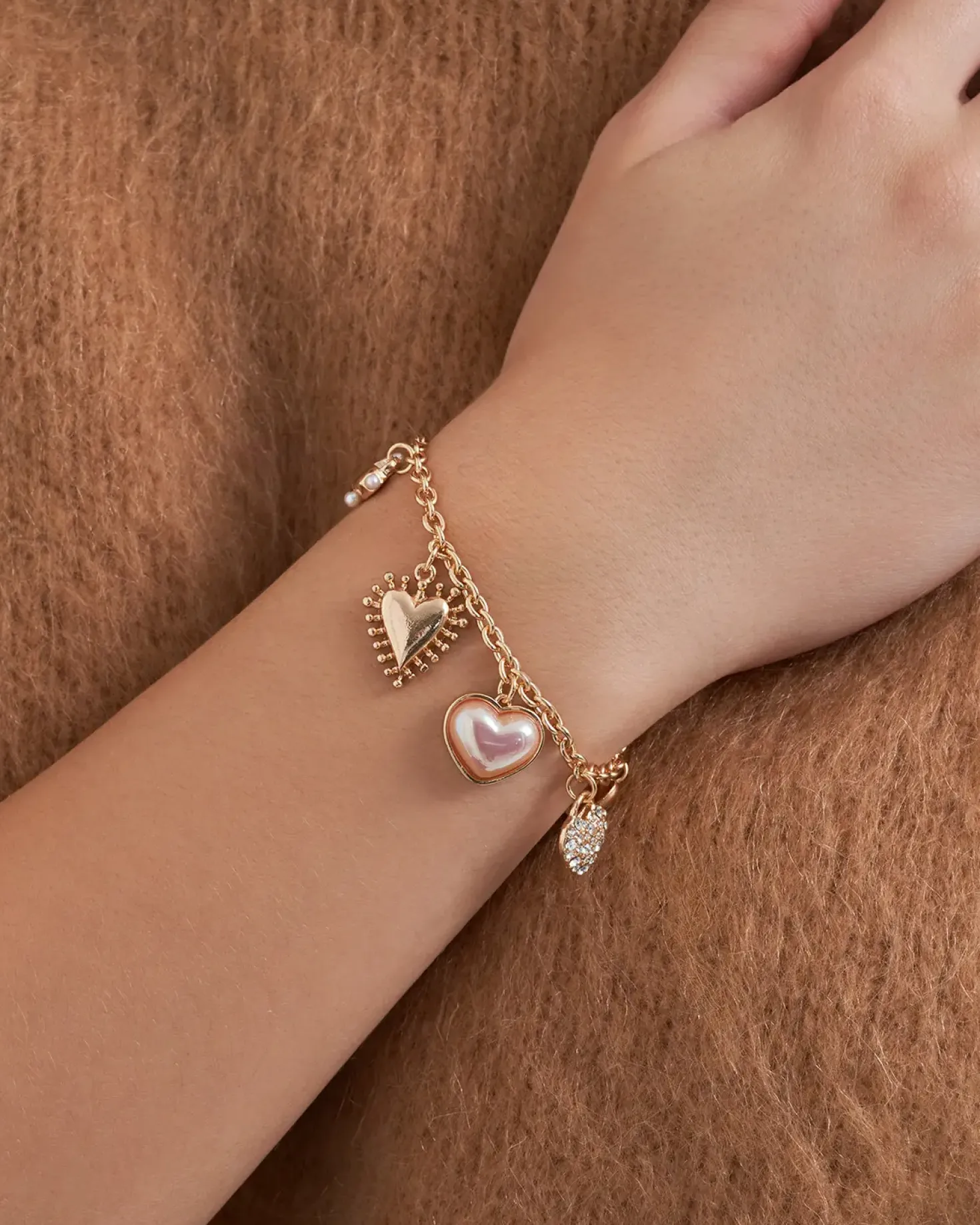 Braccialetto - Golden Hearts