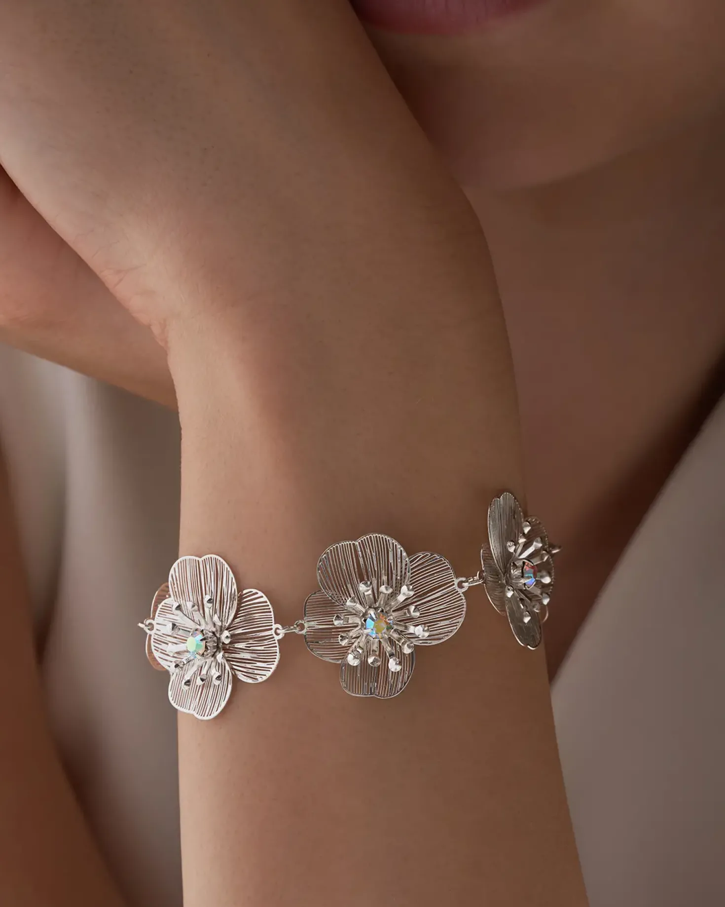 Braccialetto - Silver Petal
