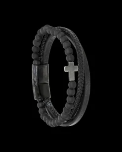 Braccialetto da uomo - Black Cross
