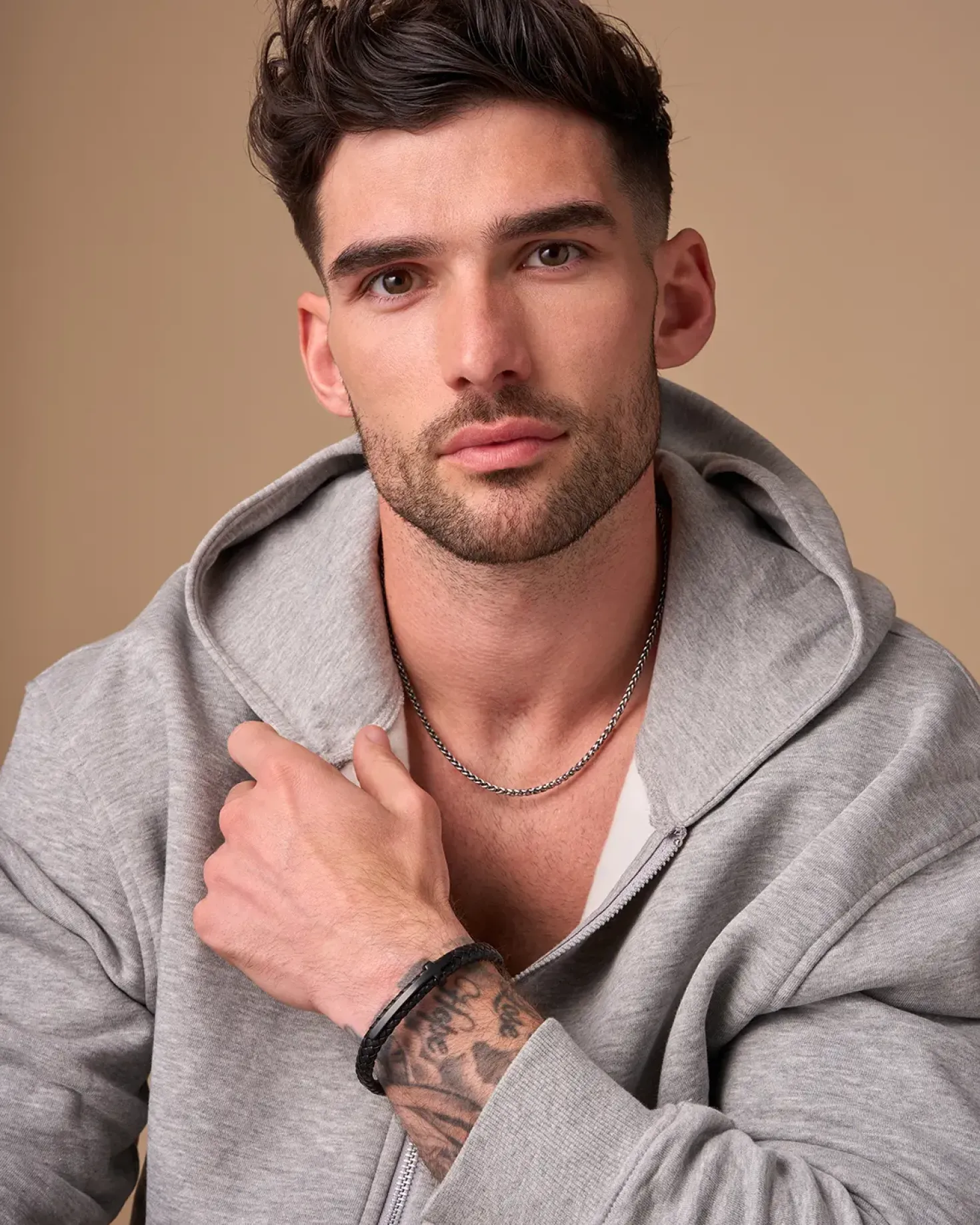 Braccialetto da uomo - Black Mesh