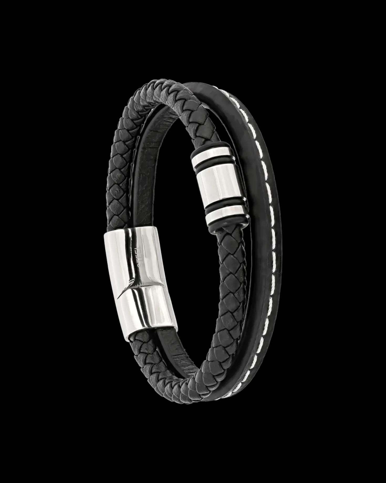 Braccialetto da uomo - Bold Black