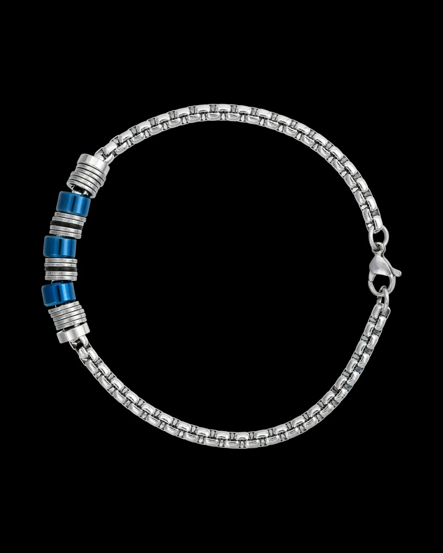 Braccialetto da uomo - Shiny Silver