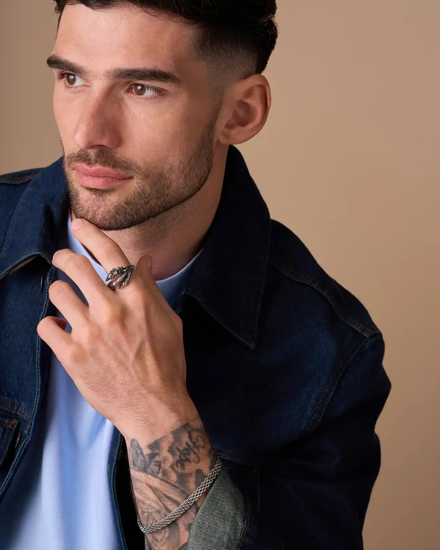 Braccialetto da uomo - Silver Mesh