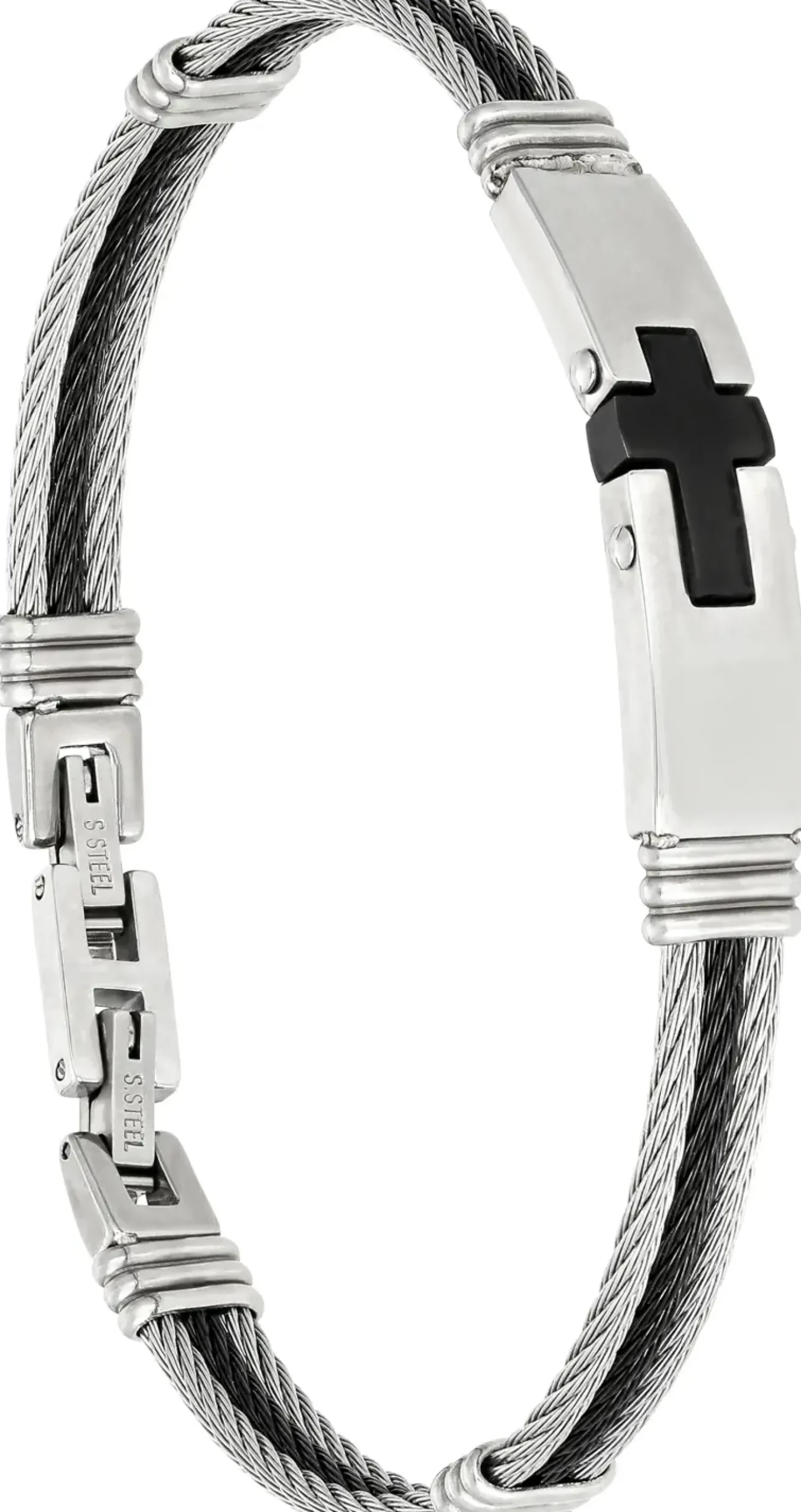 Braccialetto da uomo - Steel Cross