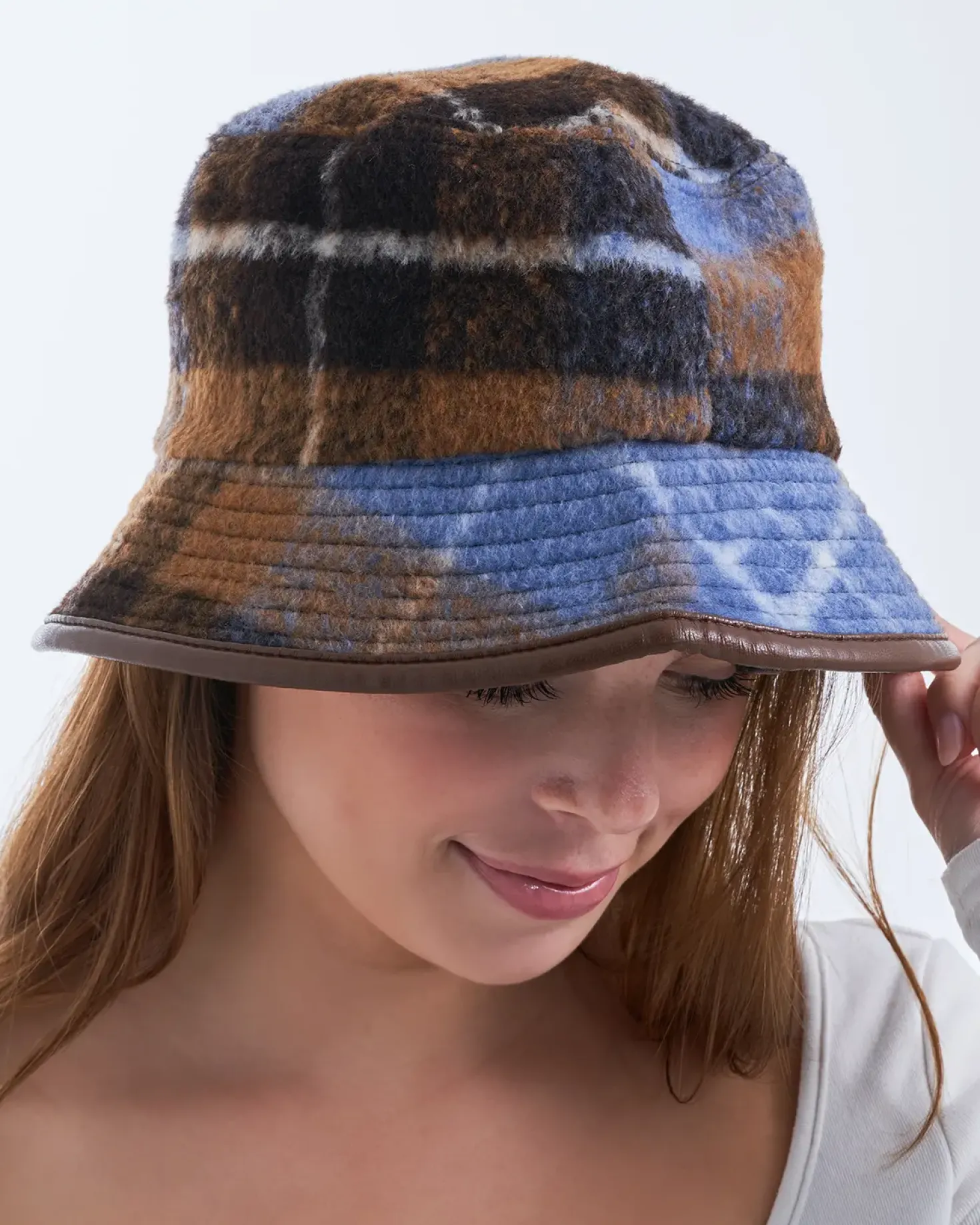 Cappello alla pescatora - Checkered Oxford