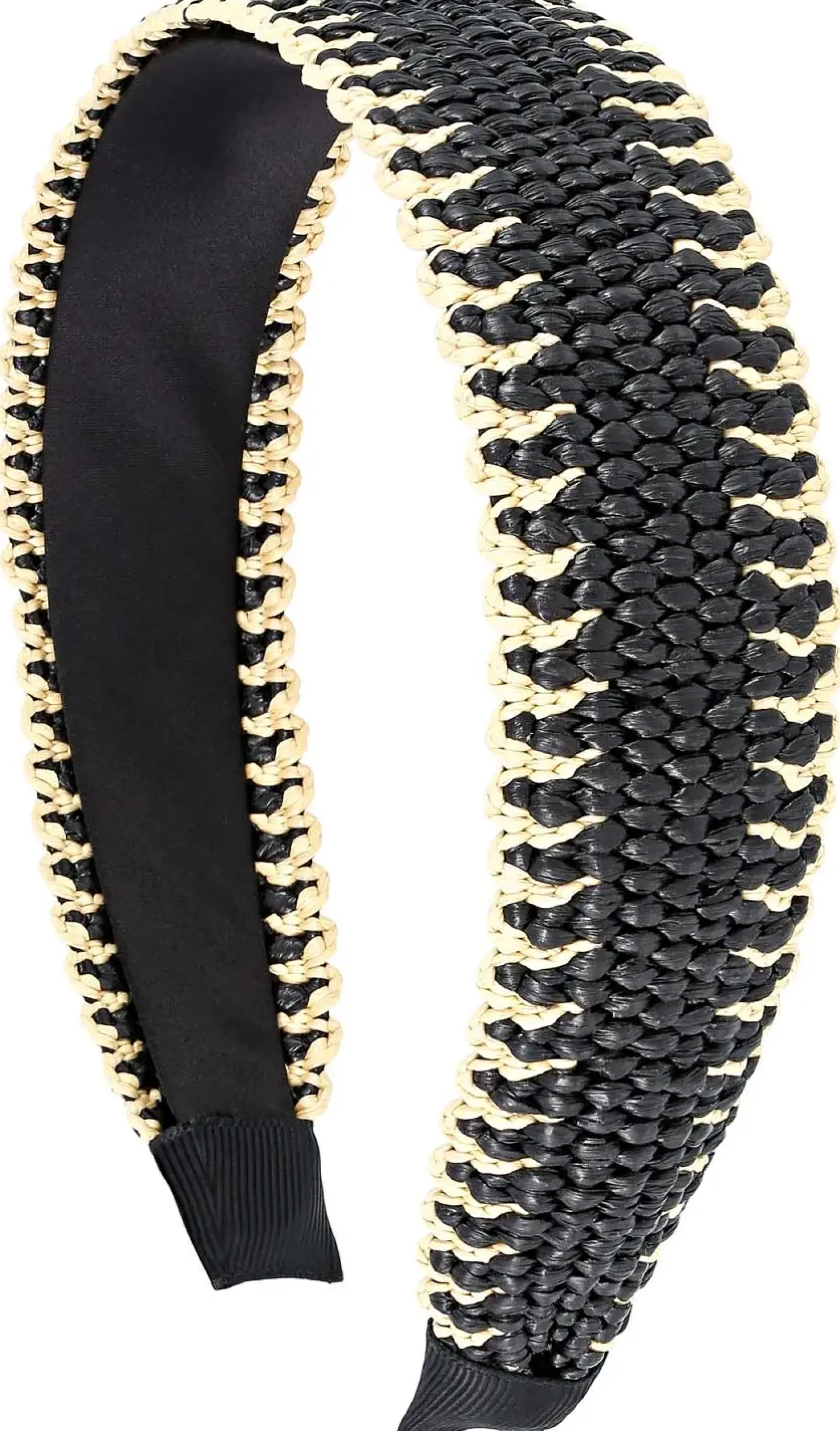 Cerchietto - Black Raffia