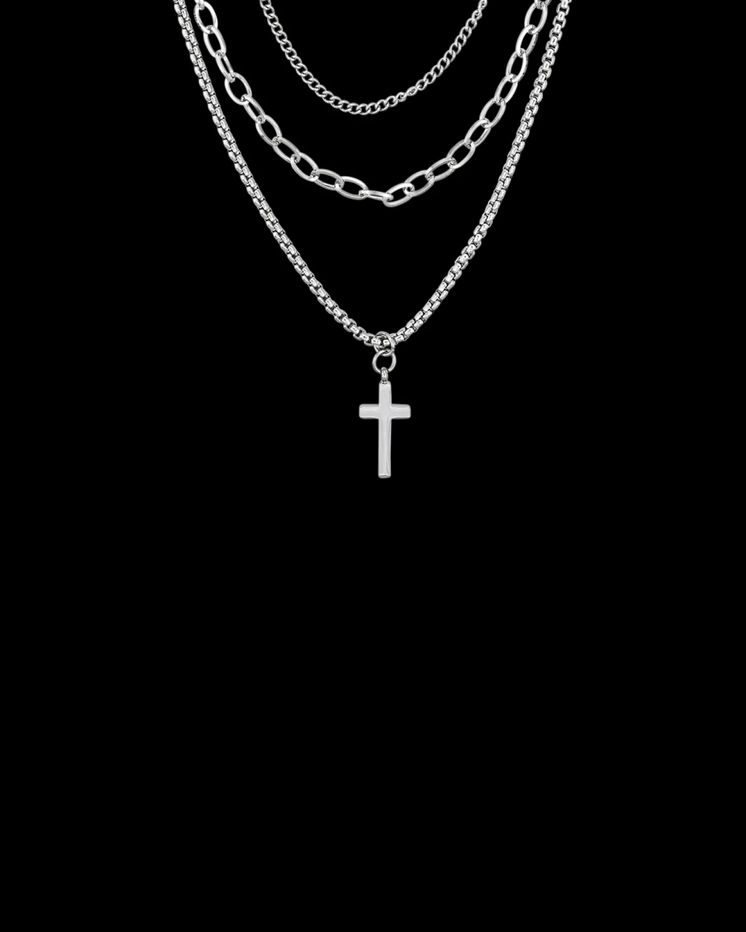 Collana stratificata - Bold Cross
