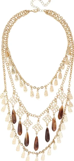Collana stratificata - Brown Boho