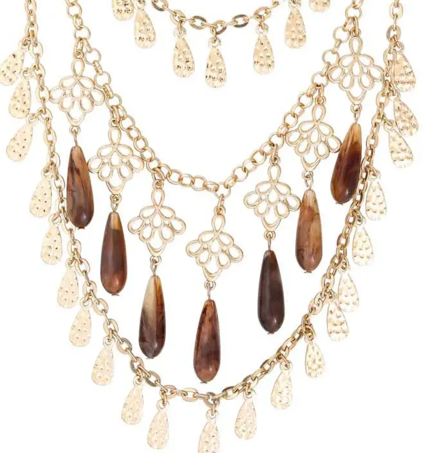 Collana stratificata - Brown Boho