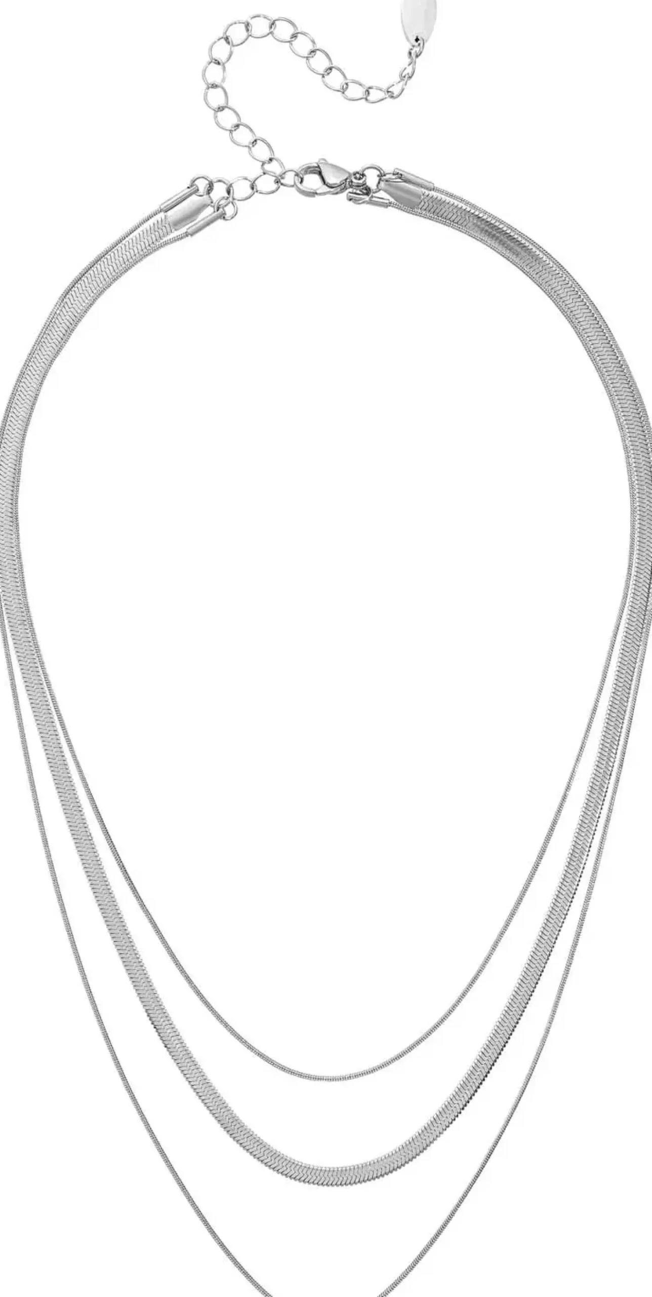 Collana stratificata - Classic Steel