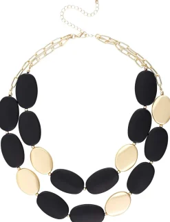 Collana stratificata - Elegant Black