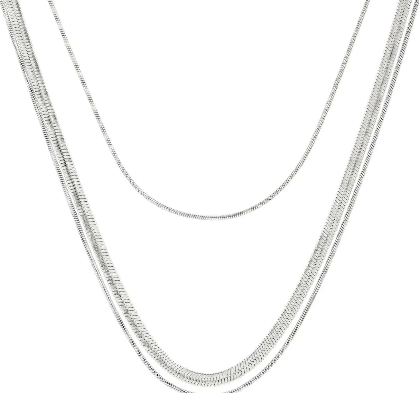 Collana stratificata - Fine Steel