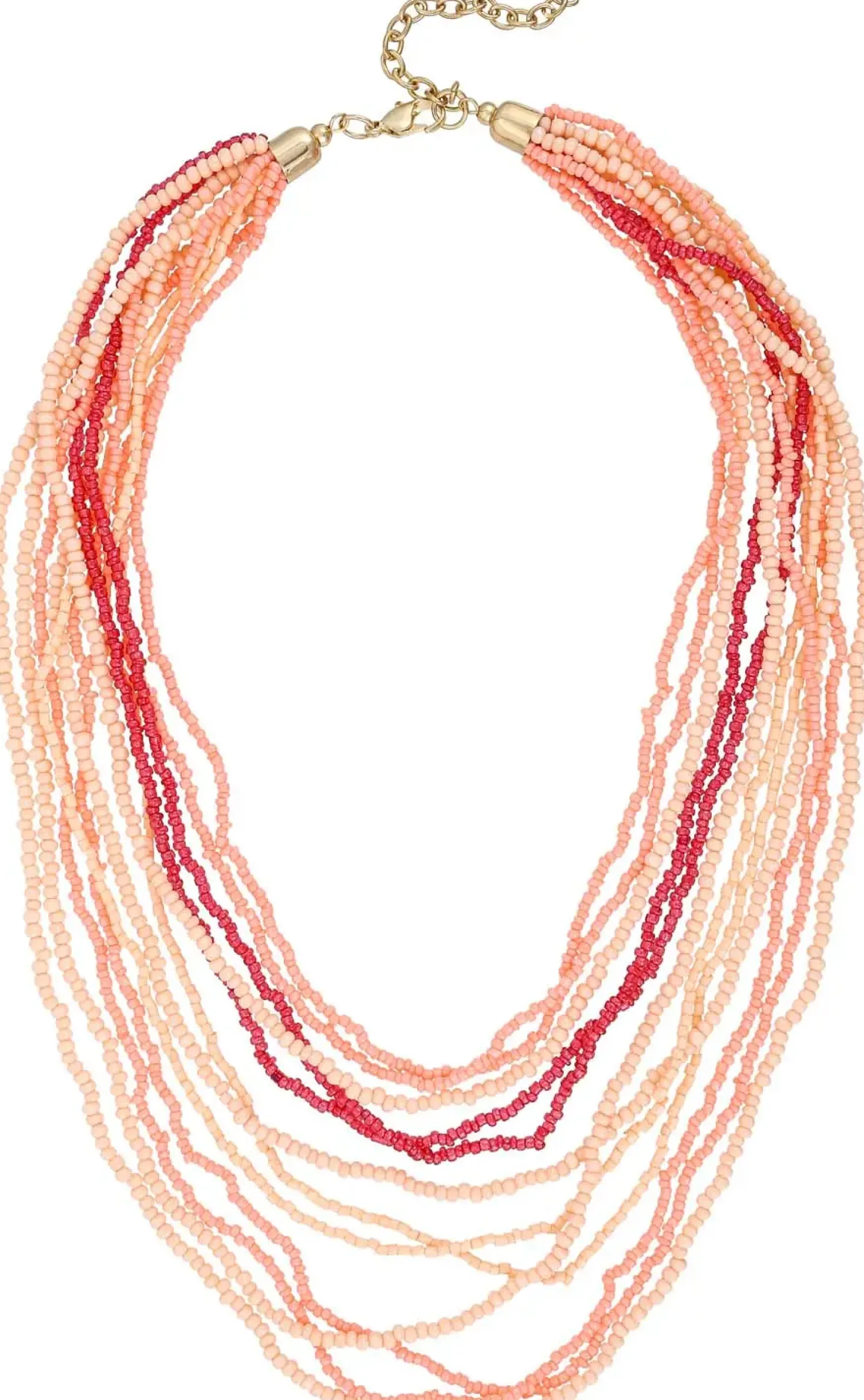 Collana stratificata - Funky Peach