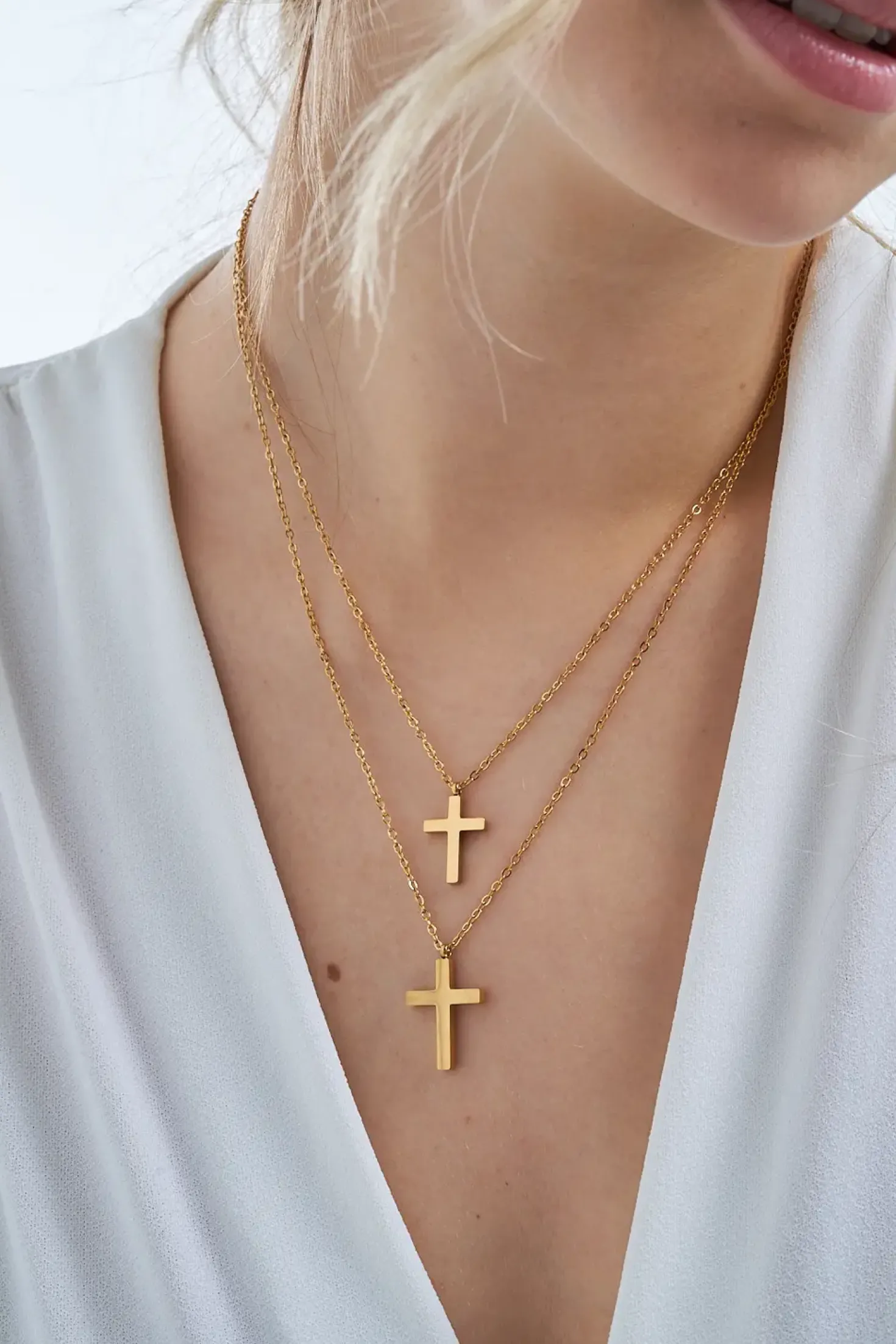 Collana stratificata - Glossy Cross