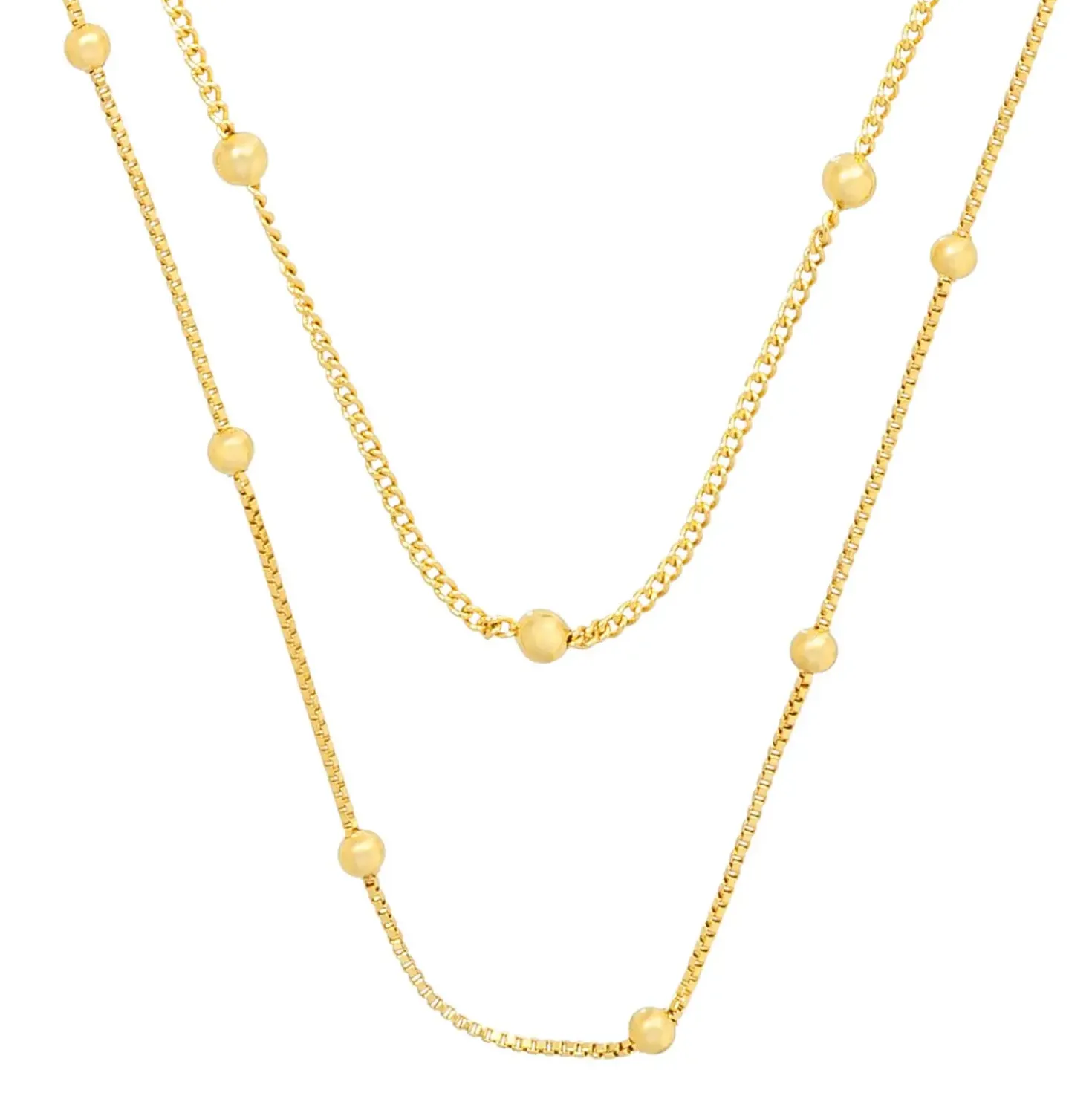 Collana stratificata - Golden Bubbles