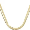 Collana stratificata - Golden Steel