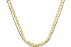 Collana stratificata - Golden Steel