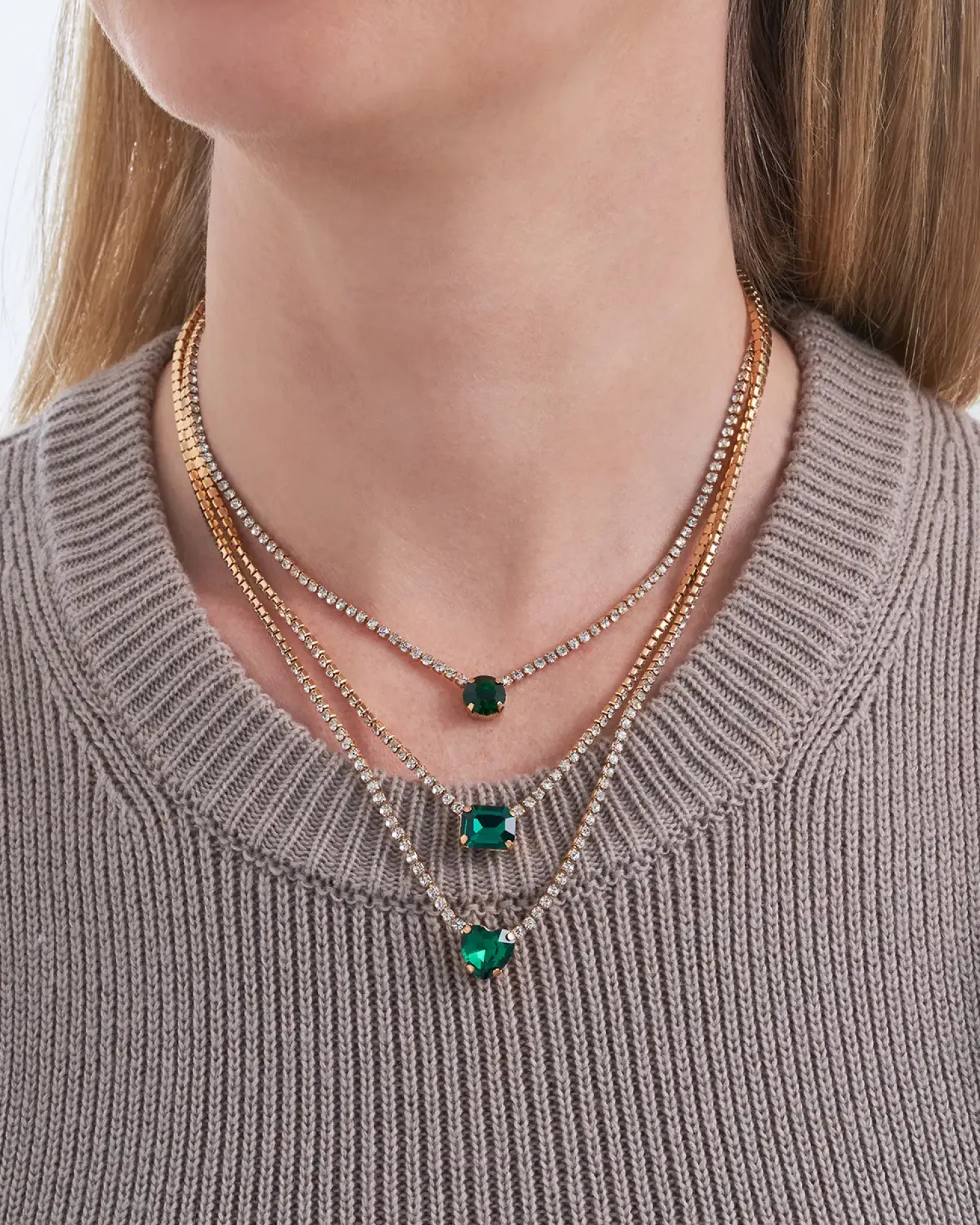 Collana stratificata - Gorgeous Green