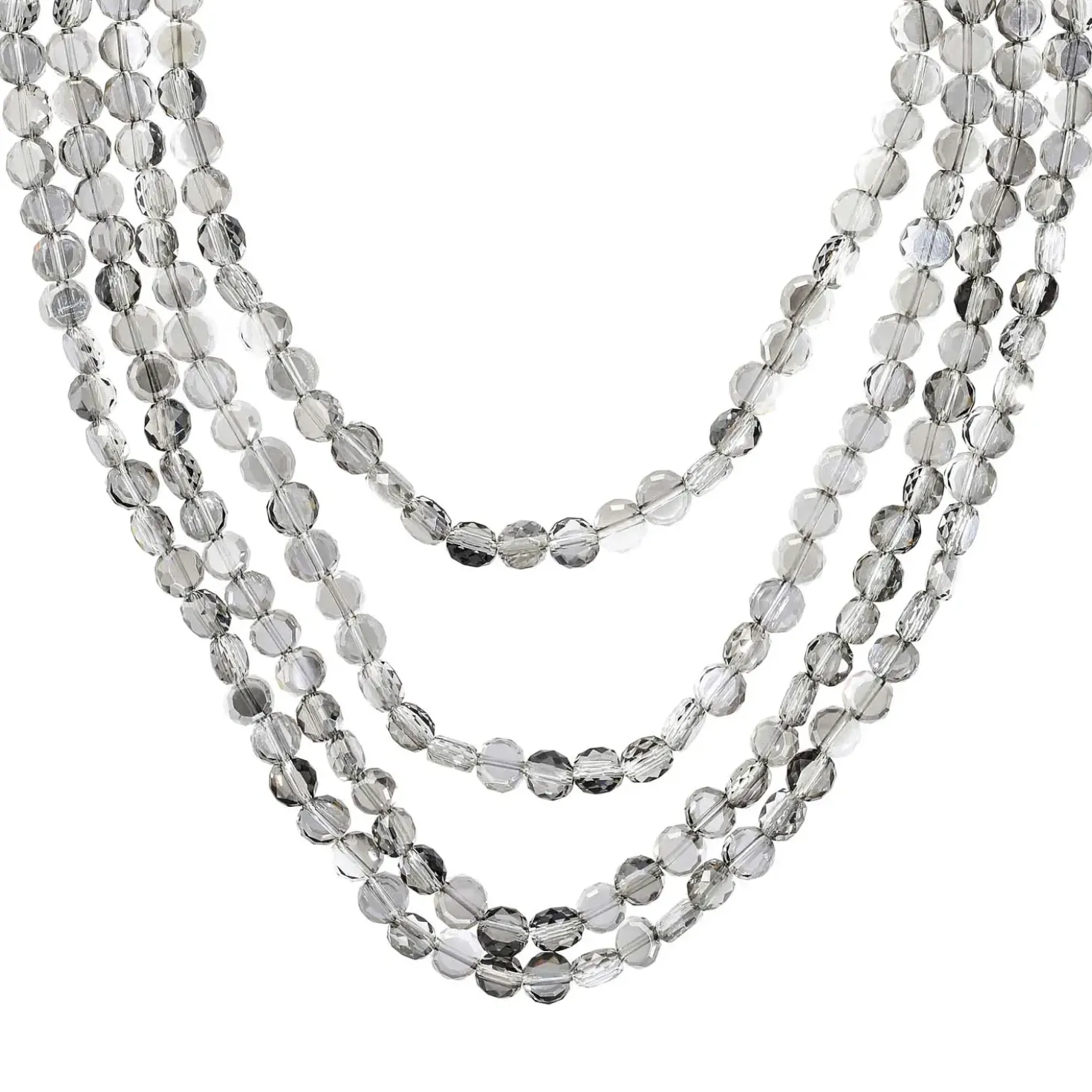 Collana stratificata - Grey Pearls