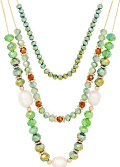 Collana stratificata - Green Beads