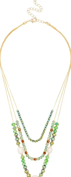 Collana stratificata - Green Beads