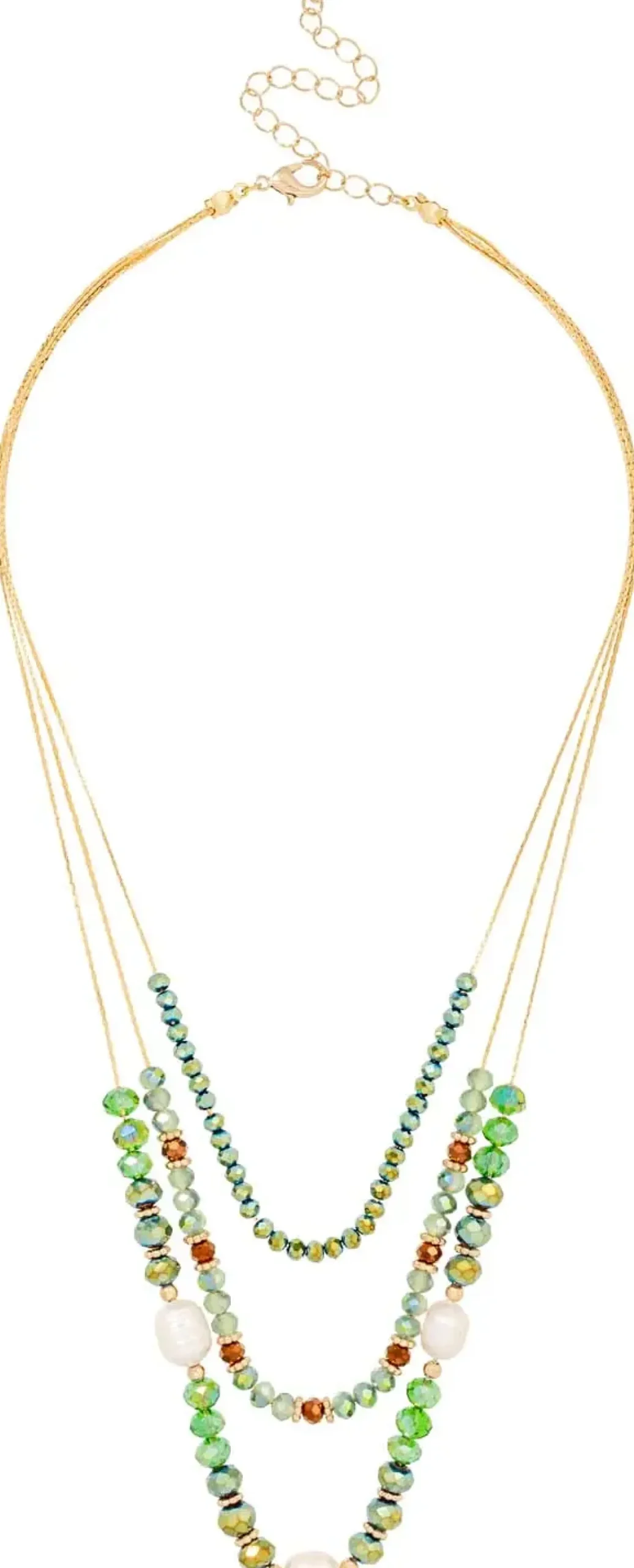 Collana stratificata - Green Beads