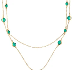 Collana stratificata - Green Marble