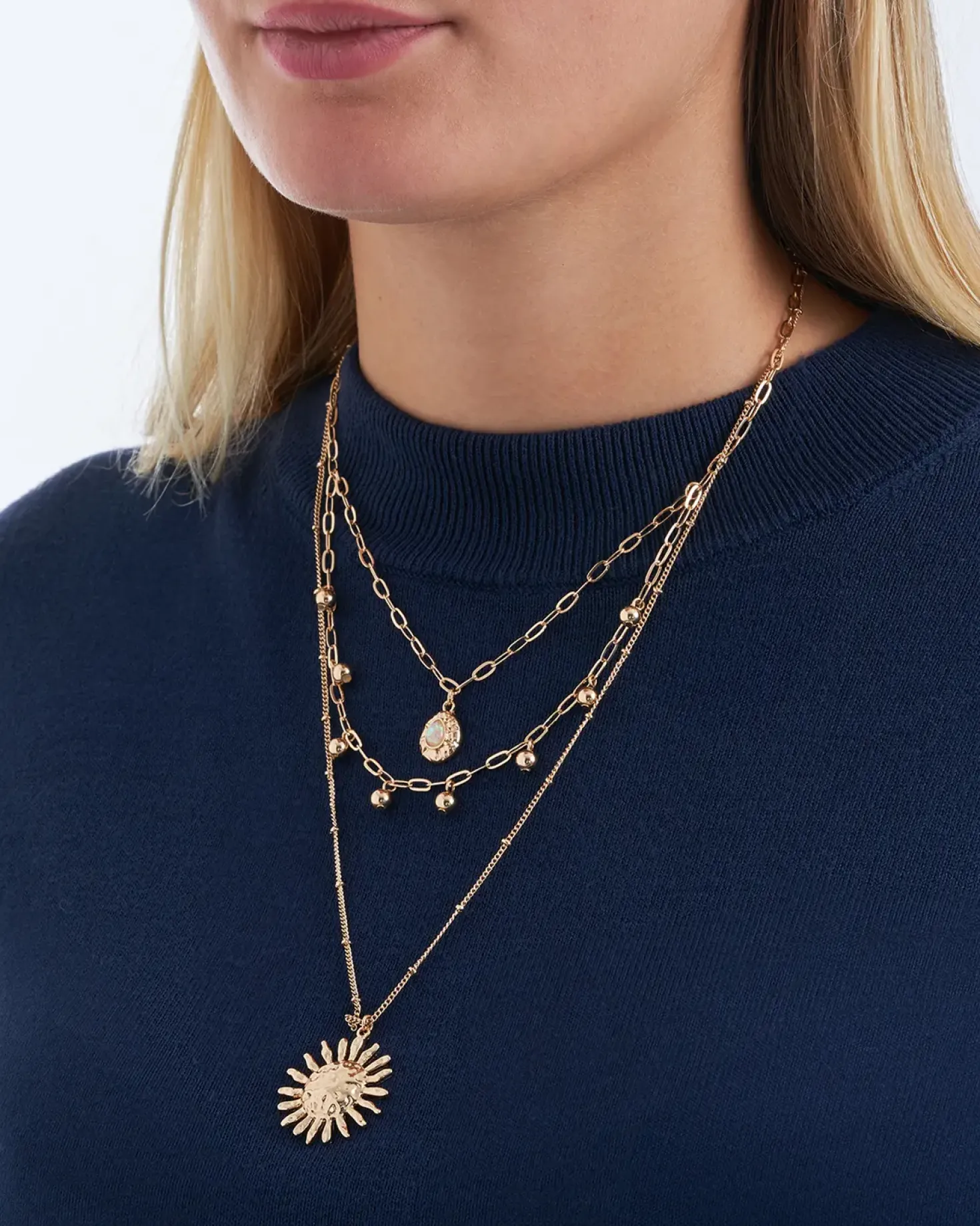 Collana stratificata - Hammered Sun