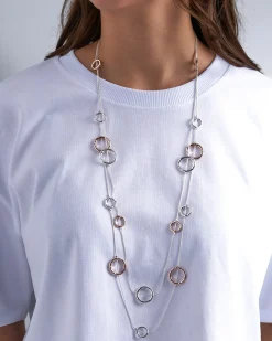 Collana stratificata - Hammered Circles