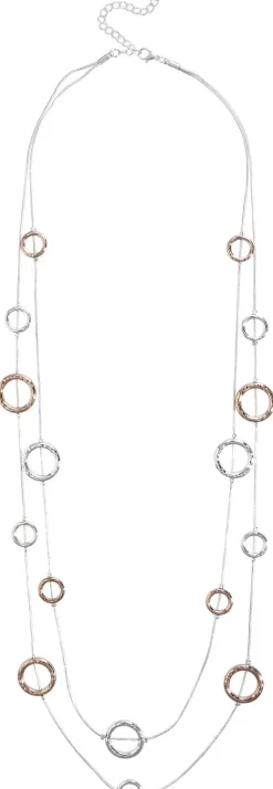 Collana stratificata - Hammered Circles