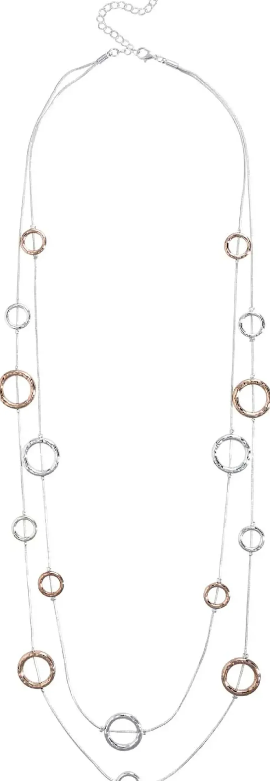 Collana stratificata - Hammered Circles