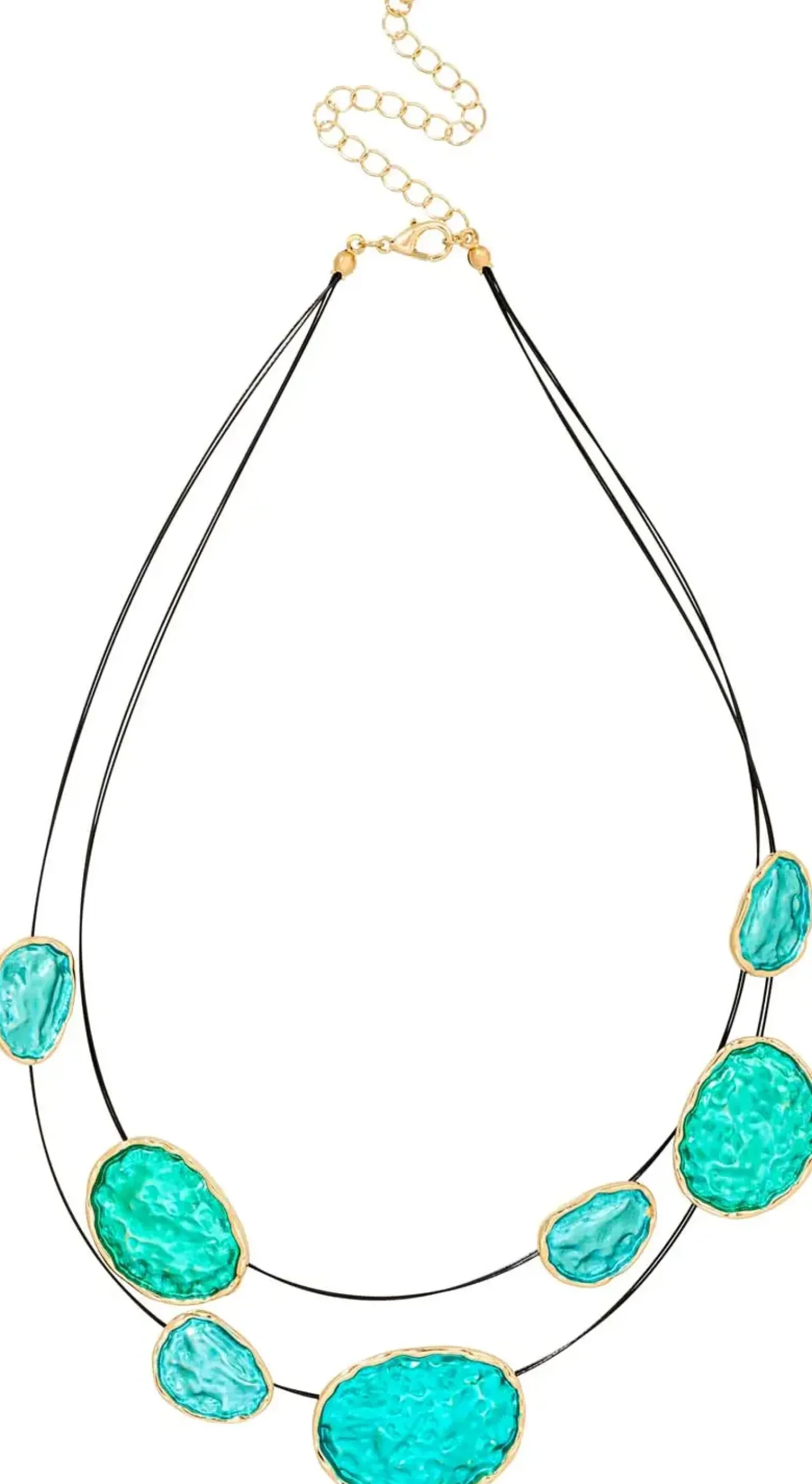 Collana stratificata - Hammered Turquoise