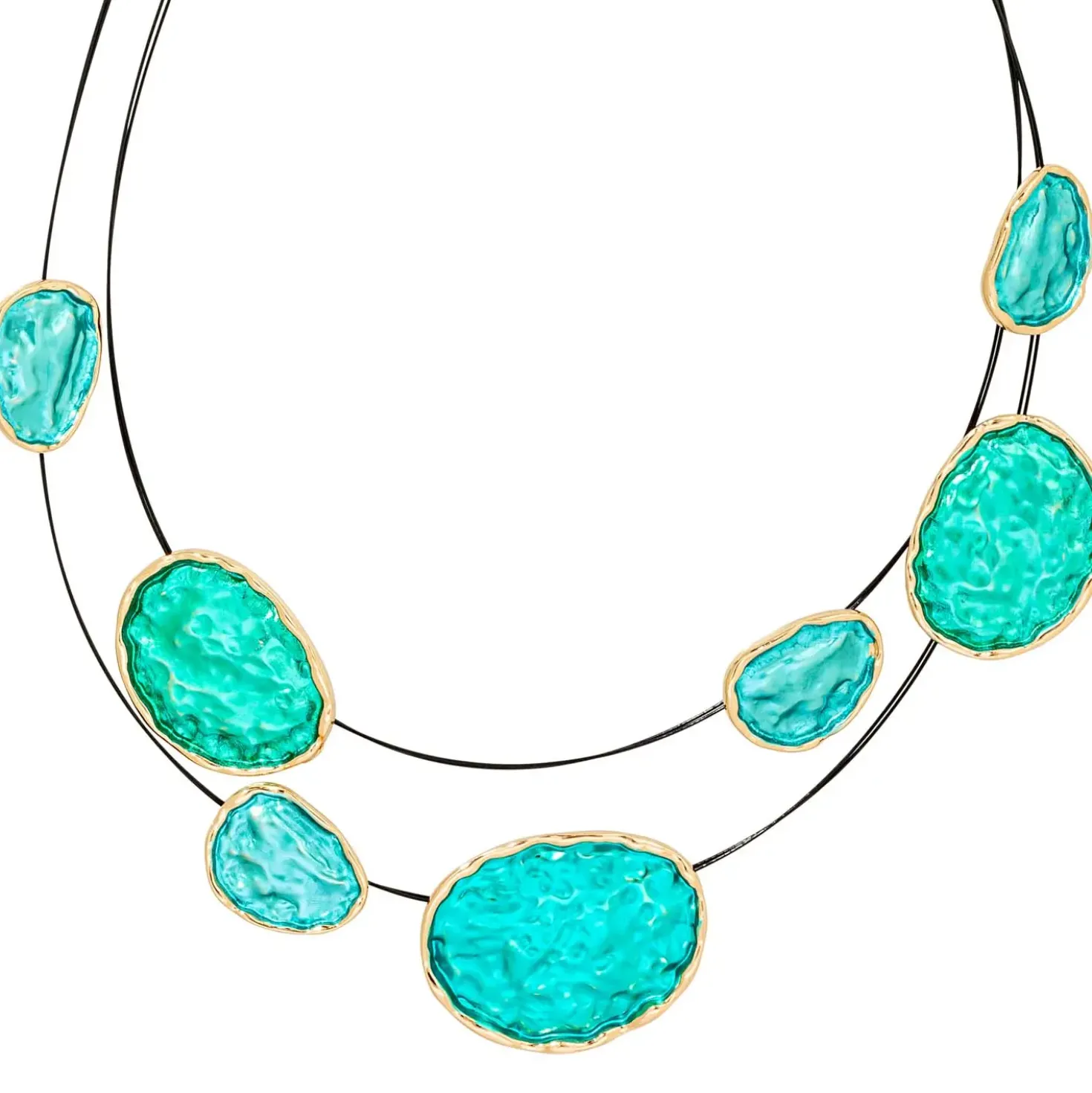Collana stratificata - Hammered Turquoise