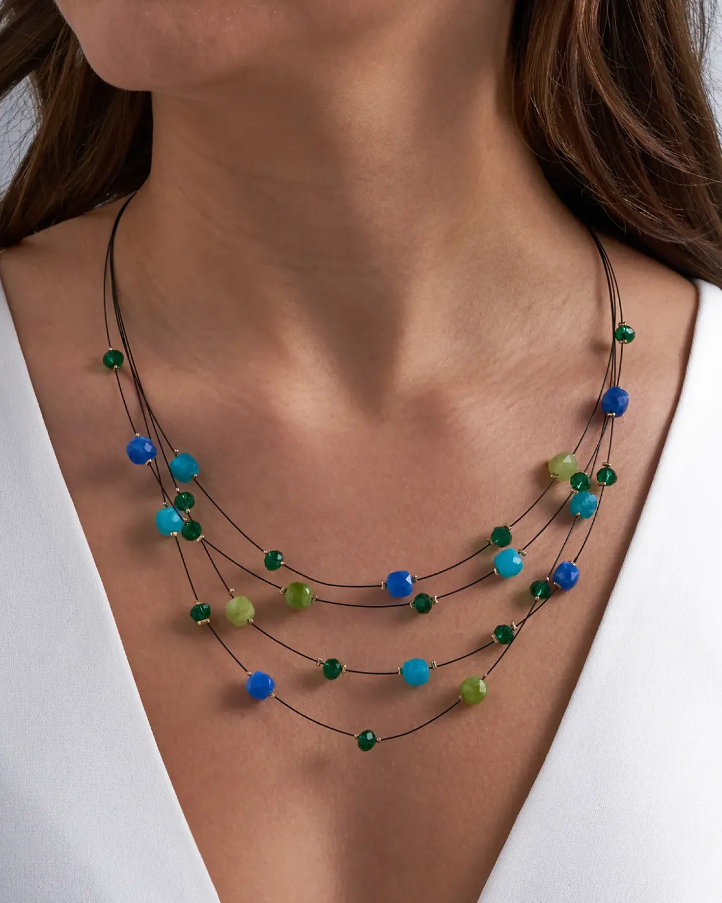 Collana stratificata - Jade Stone
