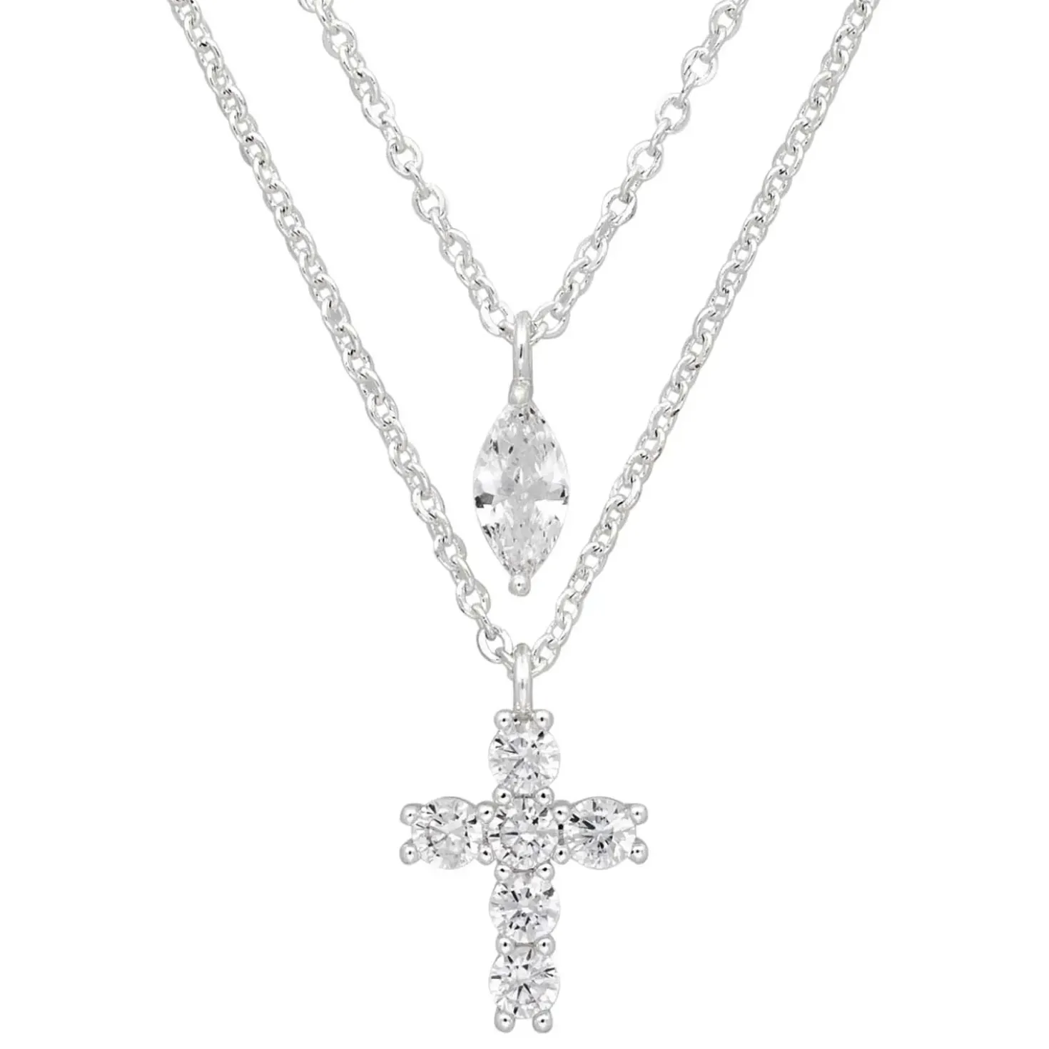 Collana stratificata - Luminous Cross