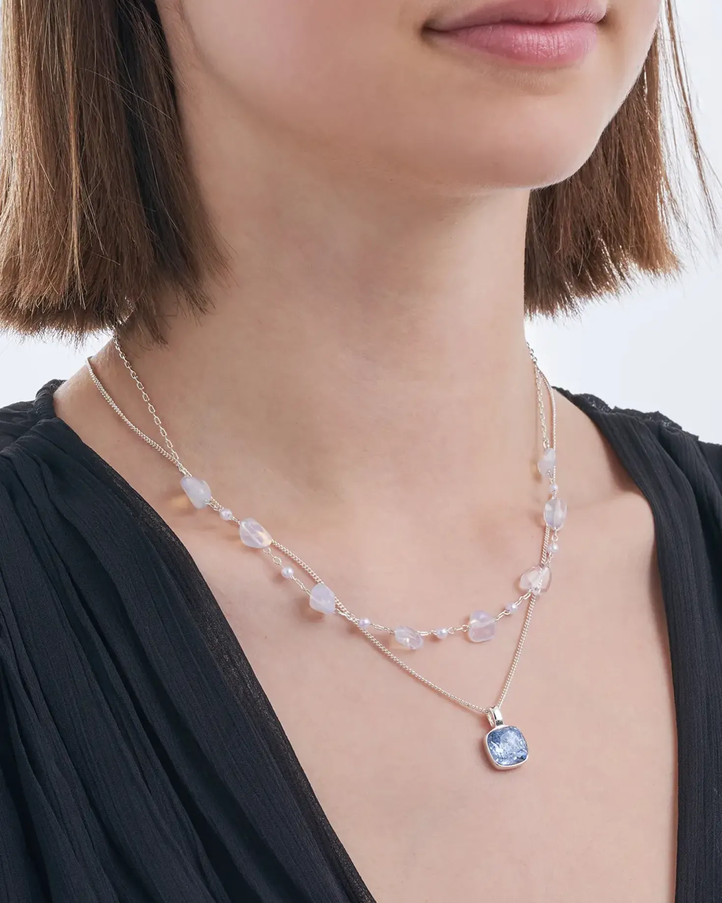 Collana stratificata - Moonstone Gleam