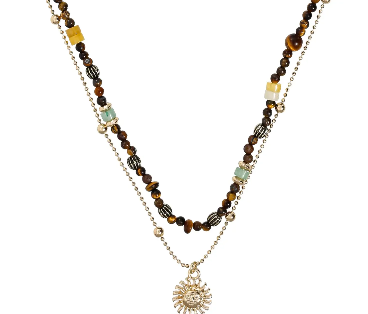 Collana stratificata - Nature Jade