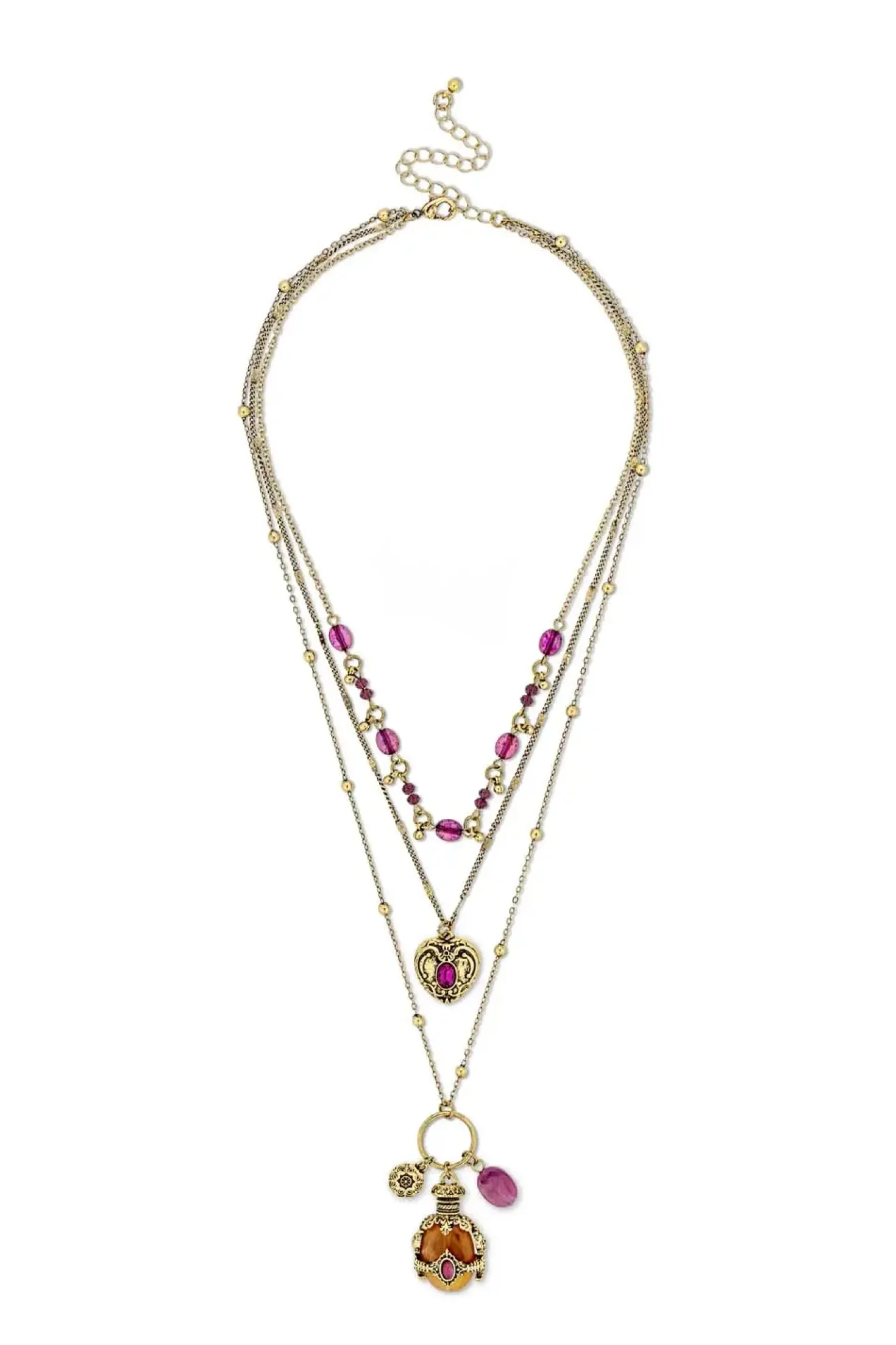 Collana stratificata - Purple Boho