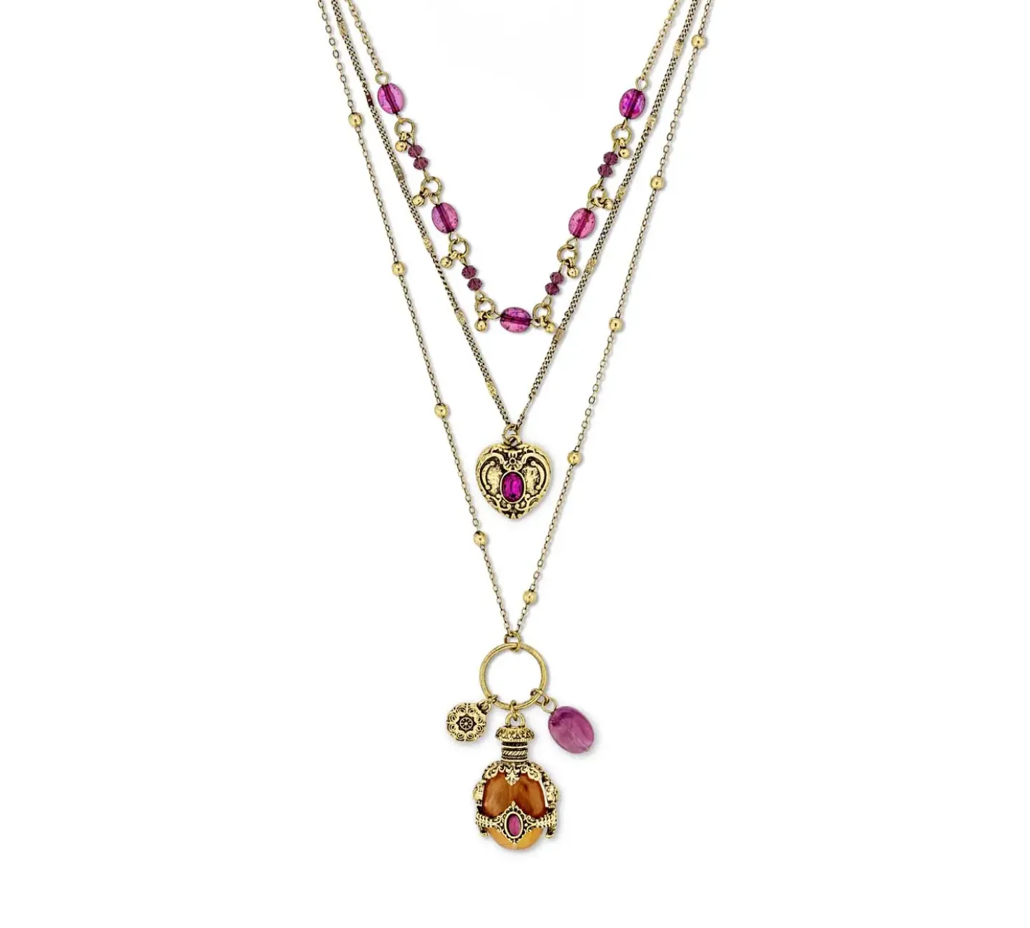 Collana stratificata - Purple Boho