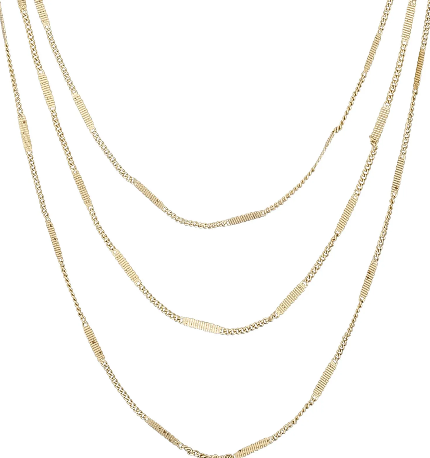 Collana stratificata - Shiny Gold