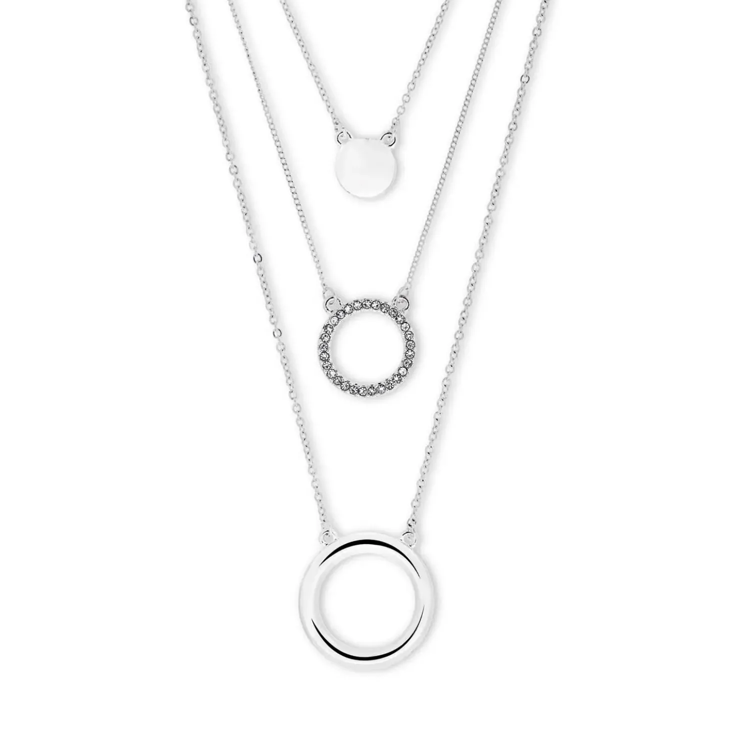 Collana stratificata - Silver Circles