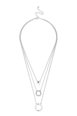 Collana stratificata - Silver Circles