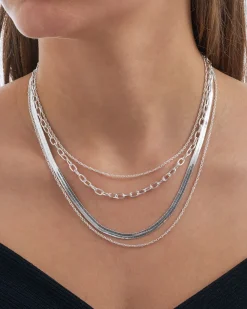 Collana stratificata - Silver Shine