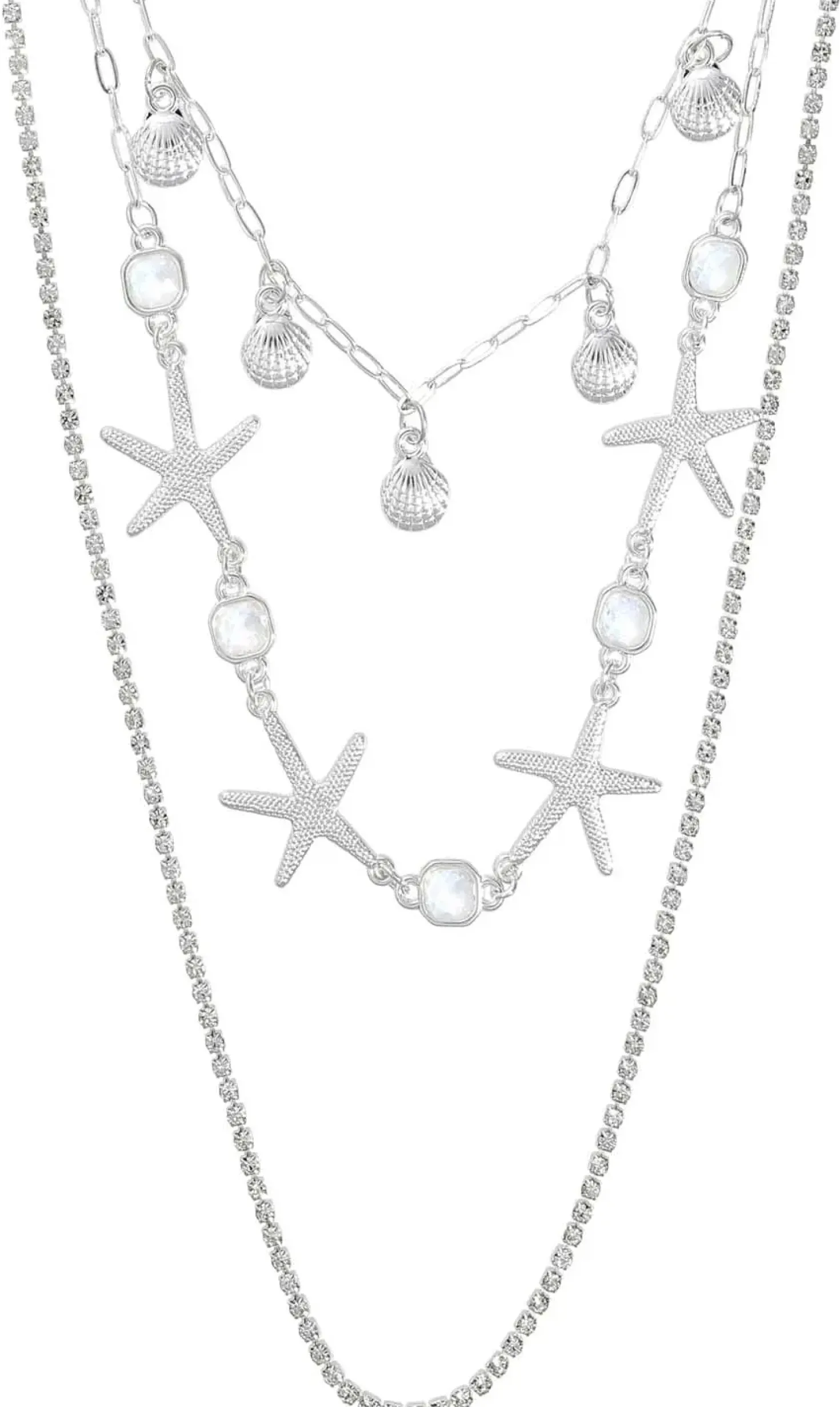 Collana stratificata - Silver Shore